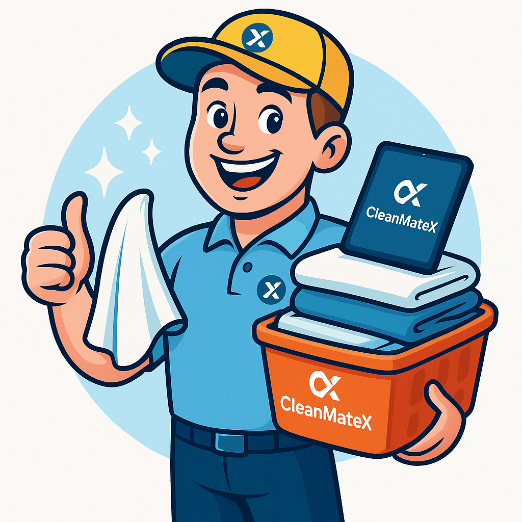 CleanMateX — The Cleanliness Champion mascot